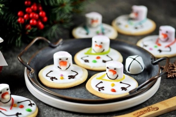 Новогоднее печенье "Тающие снеговики"