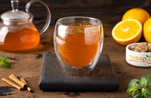 Чай с корицей и апельсином