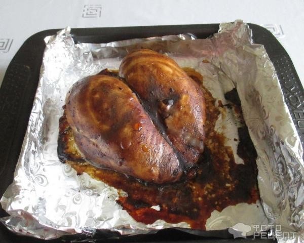 Рецепт: Куриная грудка, запеченная с соусом Терияки - в духовке
