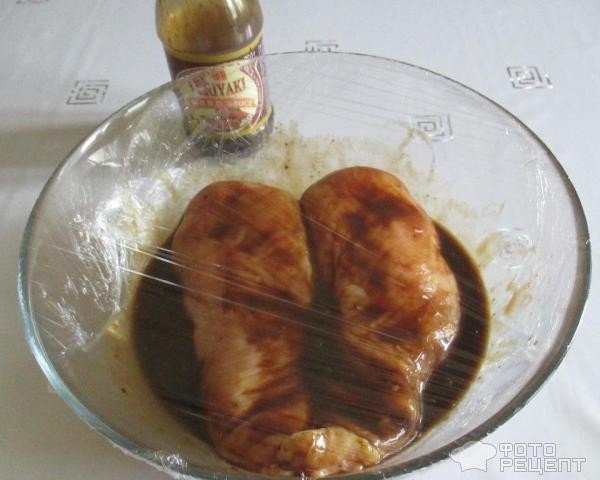 Рецепт: Куриная грудка, запеченная с соусом Терияки - в духовке