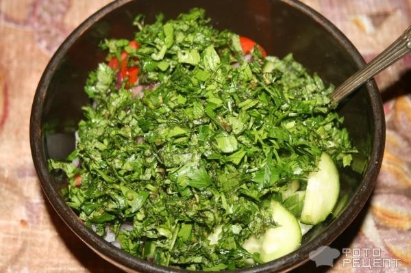 Рецепт: Салат из булгура - по-турецки