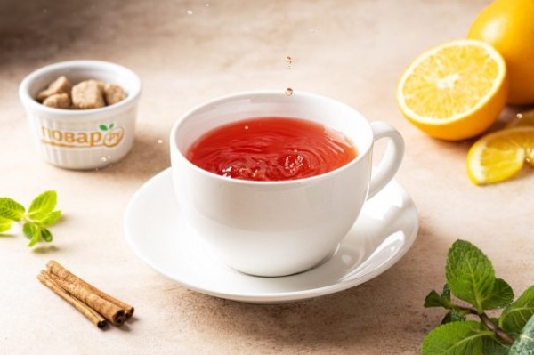 Согревающий чай с апельсином и корицей