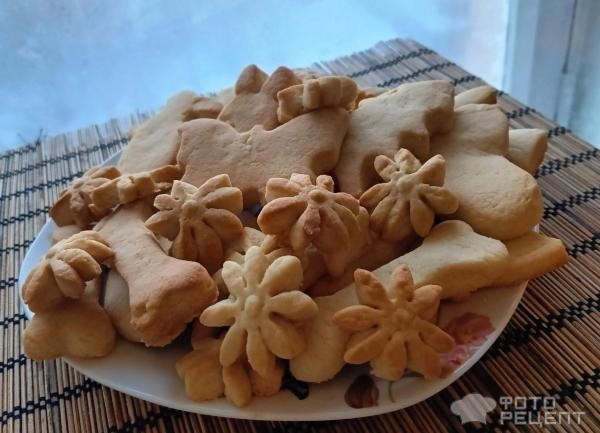Рецепт: Домашнее печенье - Песочное