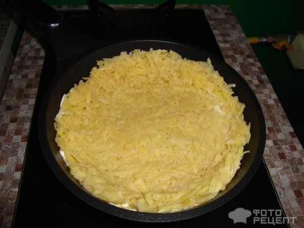 Рецепт: Картофельный "блин" - с сыром