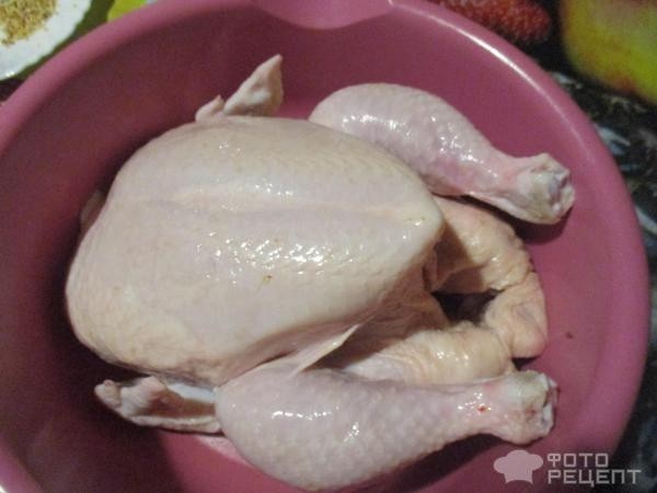 Рецепт: Курица горячего копчения - в домашних условиях