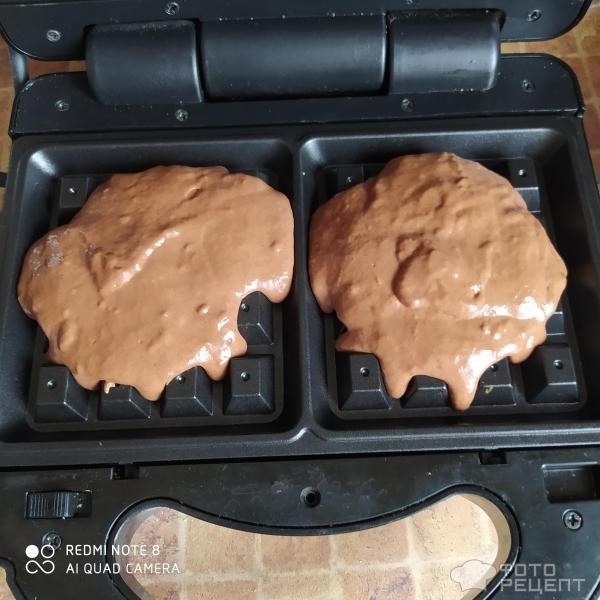 Рецепт: Шоколадные вафли - По-простому