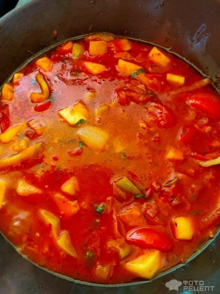 Рецепт: Суп из томатов - С базиликом!