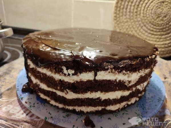 Рецепт: Торт "Красный бархат" - "Шоколадный бархат" вариация торта Красный бархат - это самый вкусный торт!