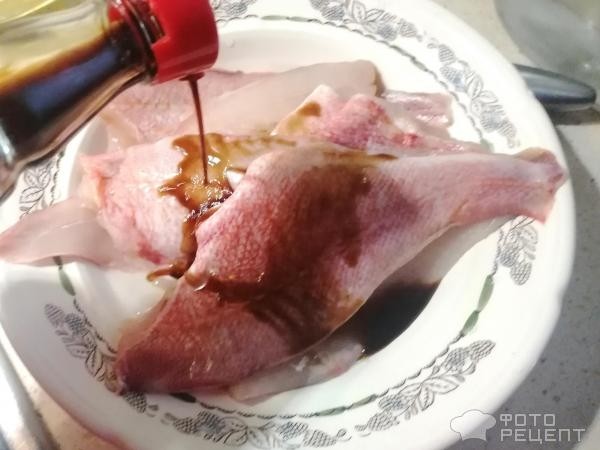 Рецепт: Запеченное филе морского окуня - с цветной капустой в духовке