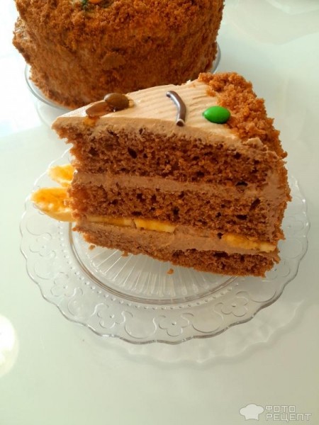 Рецепт: Бананово-шоколадный торт "Обезьянка" на день рождения девочке - Высокий пышный торт с кремом без мастики, шоколадный торт своими руками.