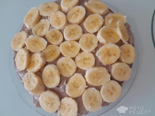 Рецепт: Бананово-шоколадный торт "Обезьянка" на день рождения девочке - Высокий пышный торт с кремом без мастики, шоколадный торт своими руками.