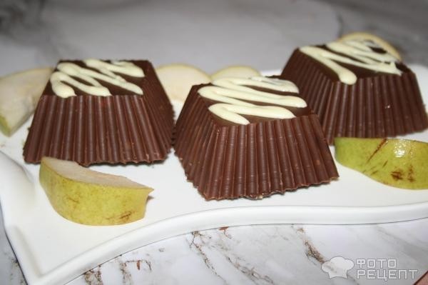 Рецепт: Чизкейк без выпечки - Мини-пирожные в шоколадной глазури