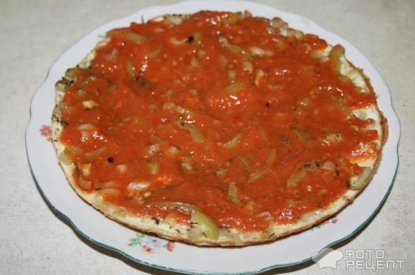 Рецепт: Омлет-пицца - с основой из макаронных изделий
