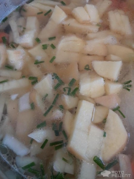 Рецепт: Суп "Кулеш" с перловкой - Сварить суп за 20 минут легко и просто! Густой, наваристый, на бульоне из индейки.