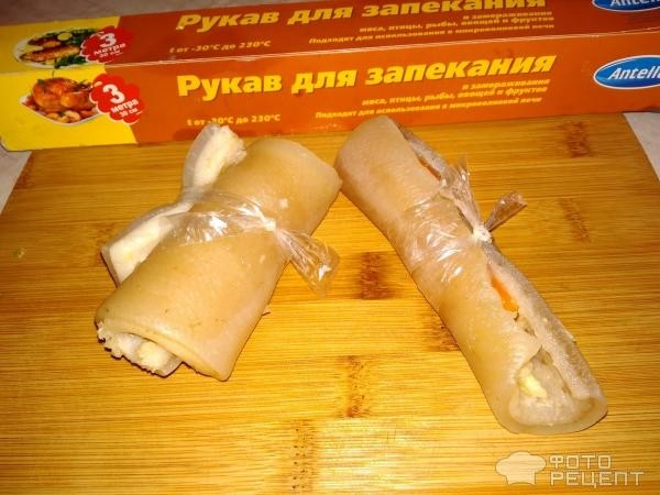 Рецепт: Вареное сало - Рулетики из сала на коже. Дёшево и вкусно. Еда из того, что часто выбрасывают