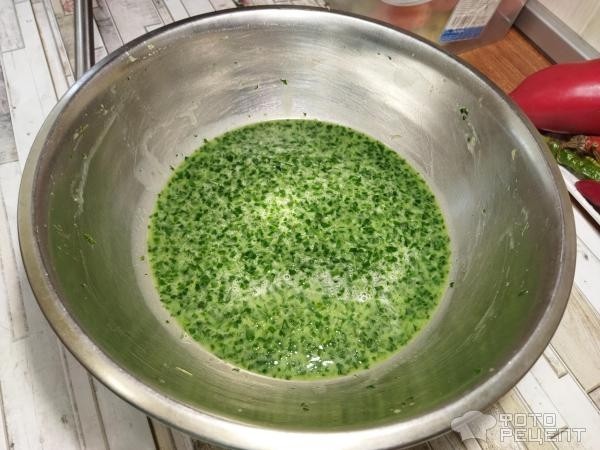 Рецепт: Зеленый кекс - со щавелем и манной крупой
