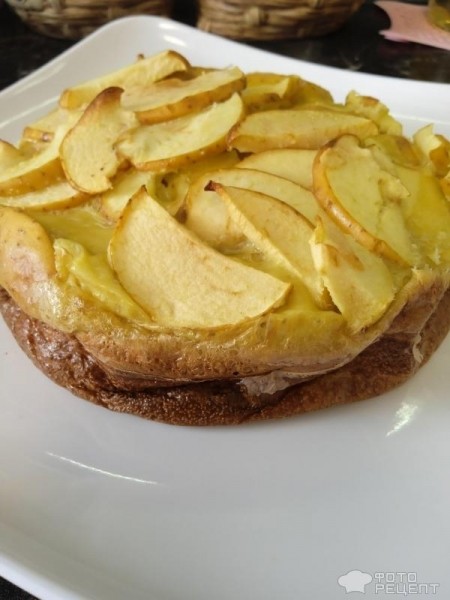 Рецепт: Яблочный пирог без муки - В духовке, простой и быстрый рецепт