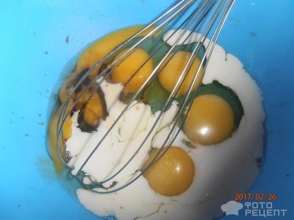 Рецепт: Корейский омлет - с водорослями нори и соевым соусом