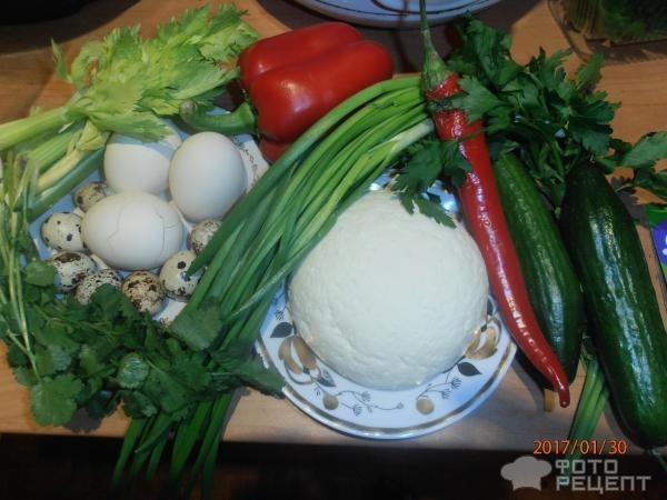 Рецепт: Салат из козьего сыра - пикантный