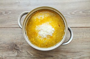 Сырный суп с куриными желудками