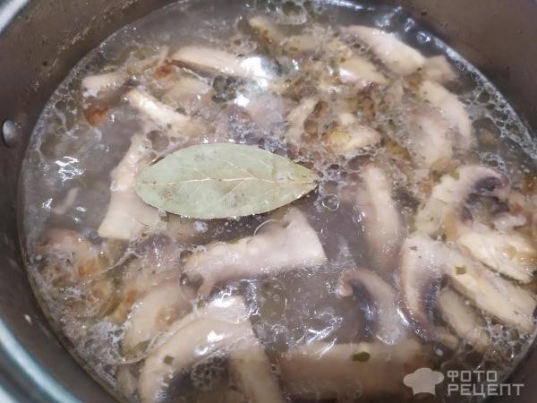 Рецепт: Грибной суп - с шампиньонами и курицей
