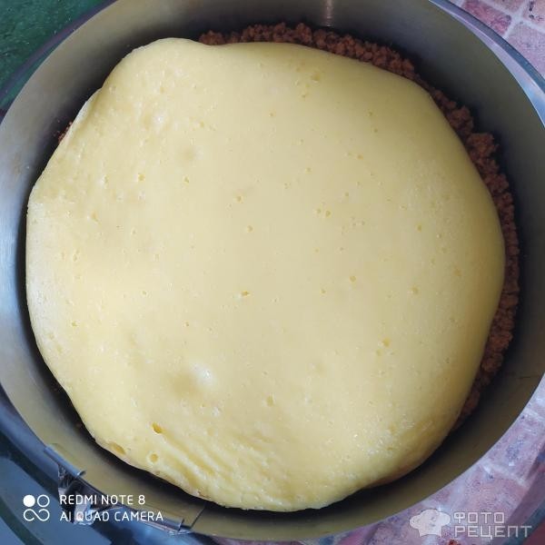 Рецепт: Пирог "Сметанник" - С основой из печенья