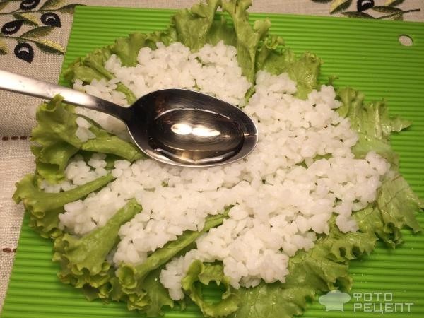 Рецепт: Роллы дачные - в салатном листе