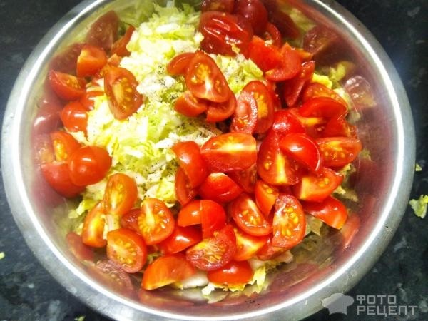 Рецепт: Салат из свежих овощей "Летний" - Необычно и свежо