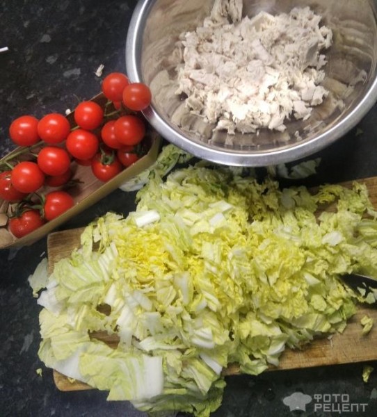 Рецепт: Салат из свежих овощей "Летний" - Необычно и свежо