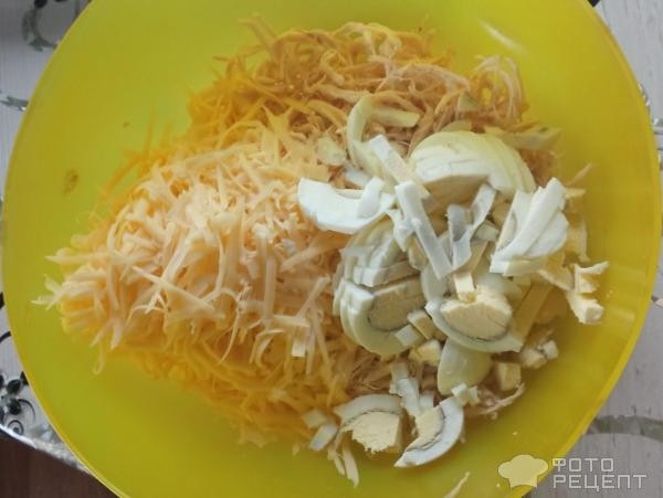 Рецепт: Салат с курицей "Снежинка" - с ананасами