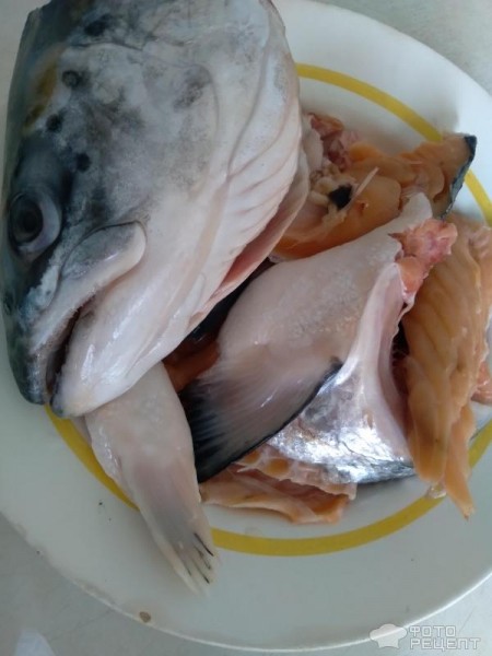 Рецепт: Уха из красной рыбы наваристая - по-домашнему