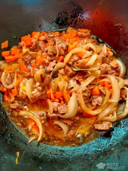 Рецепт: Лагман из баранины - Лагман по-узбекски