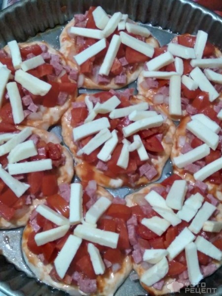 Рецепт: Пицца "школьная" - В духовке