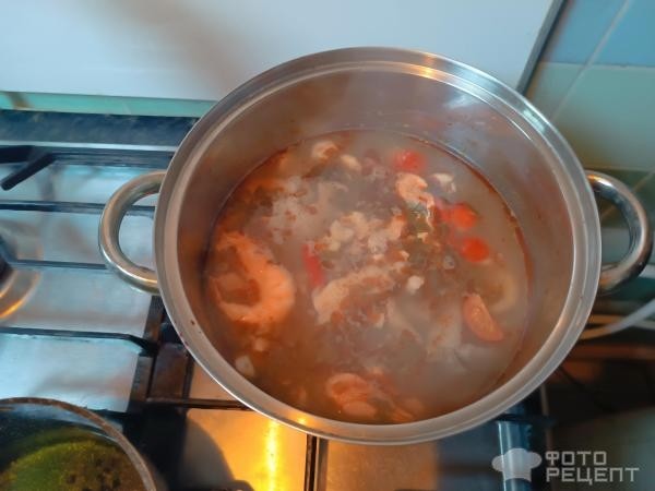 Рецепт: Суп "Том Ям" - Не похож на блюдо из кафе