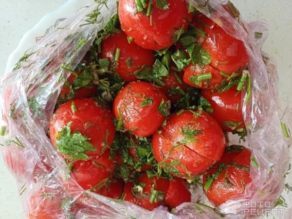 Рецепт: Малосольные помидоры в пакете - В моем исполнении.