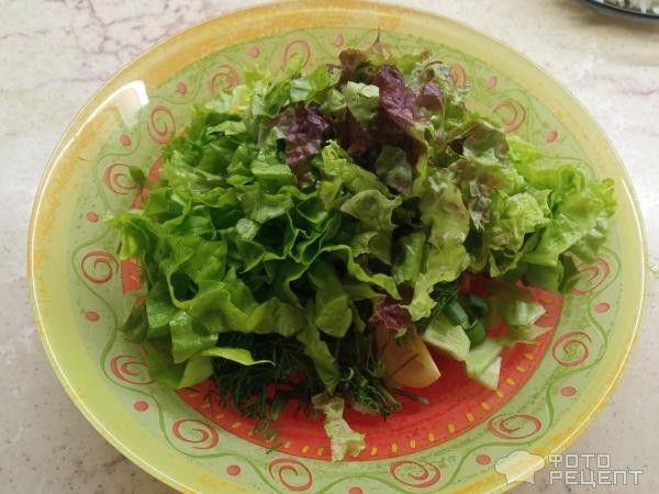 Рецепт: Теплый овощной салат - С рисом и смесью семян.