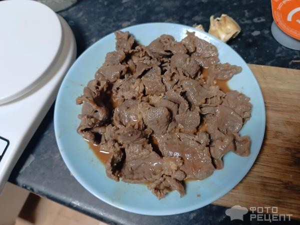 Рецепт: Теплый салат из говядины - Варёная говядина