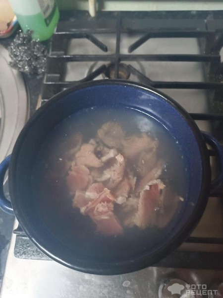 Рецепт: Теплый салат из говядины - Варёная говядина