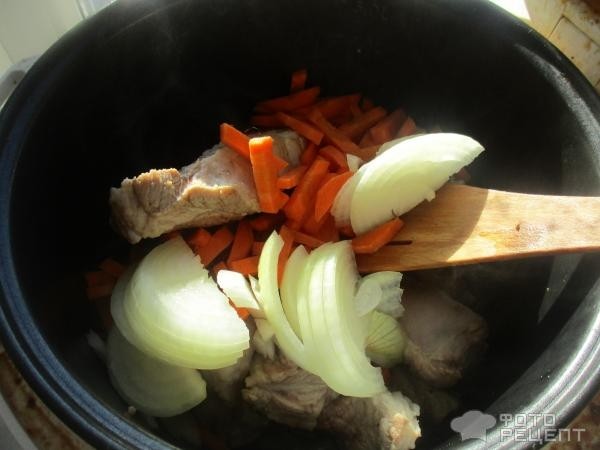 Рецепт: Рагу овощное - со свиными ребрышками