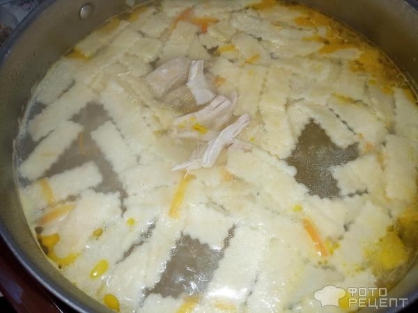 Рецепт: Суп с сырными клецками - вкусный, уютный супец