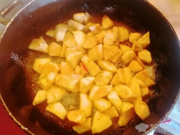 Рецепт: Творожно-яблочный пирог - с овсяными хлопьями