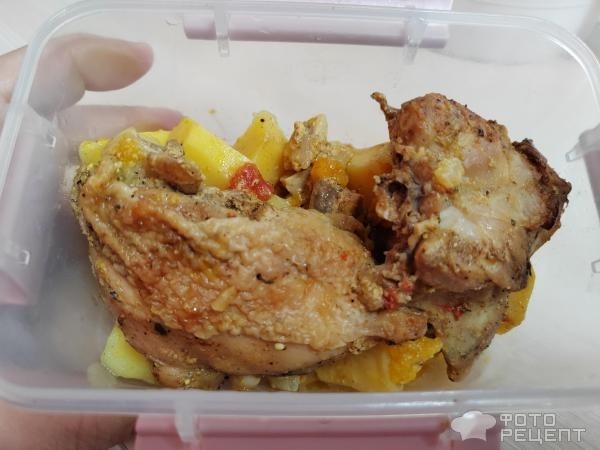 Рецепт: Курица с овощами в фольге в духовке - и обязательно с тыквой!