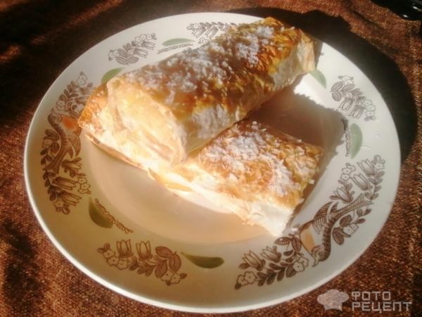 Рецепт: Легкий штрудель из лаваша - с творожным сыром