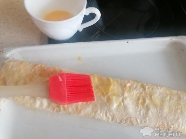 Рецепт: Легкий штрудель из лаваша - с творожным сыром