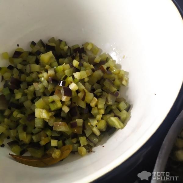 Рецепт: Салат Грибочки из баклажанов - Салат, маринованные баклажаны с овощами, вкусно