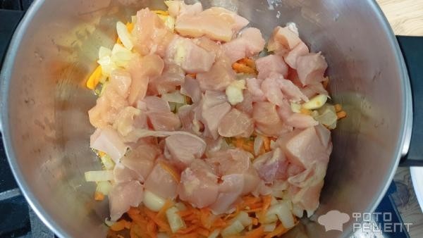 Рецепт: Гречка с куриным филе - Рассыпчатая и вкусная