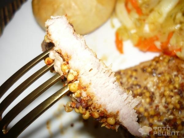Рецепт: Мясо пикантное - свинина в горчичном маринаде