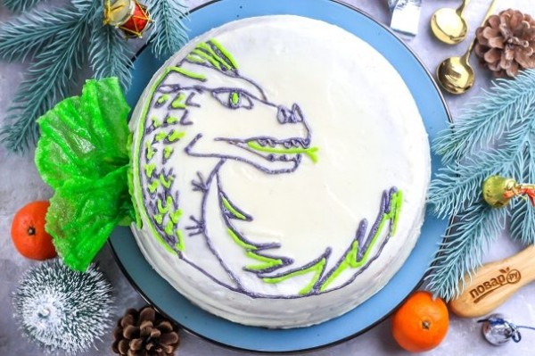 Торт "Дракон" на Новый год