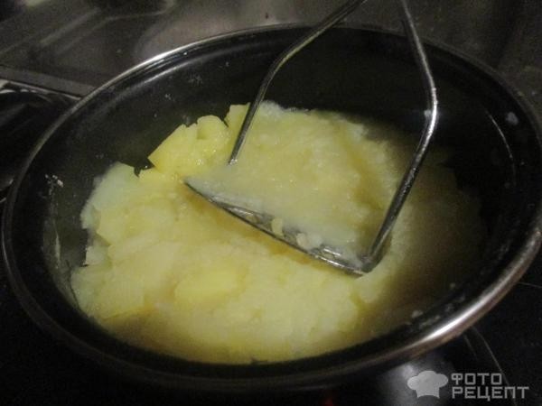 Рецепт: Картофельно-грибная колбаса - жареная