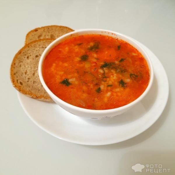 Рецепт: Суп-рассольник - Рассольник "Ленинградский" с рисом и томатным соком